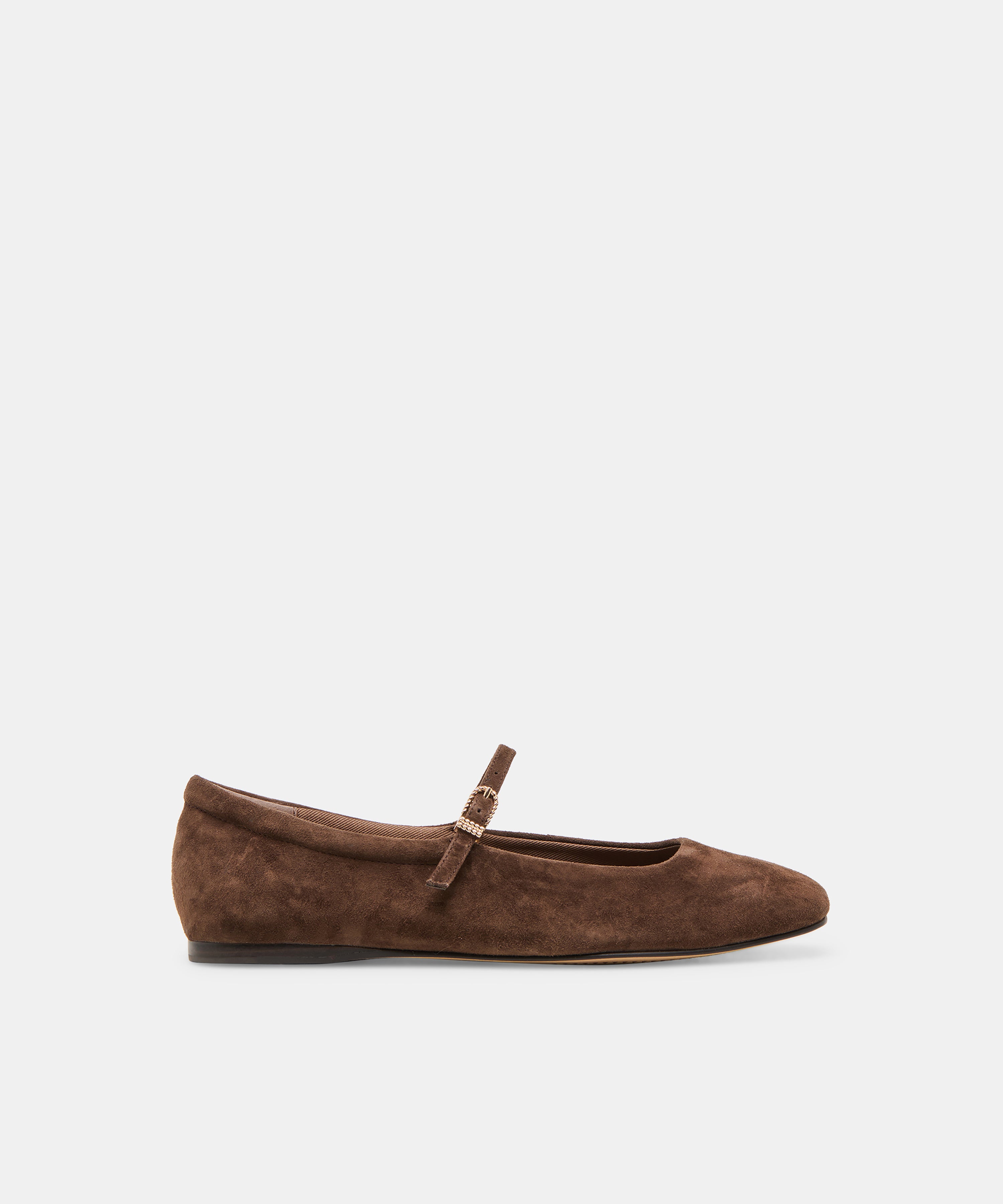 REYES Dk Brown Suede Mary-Jane Ballet Flats | Dolce Vita