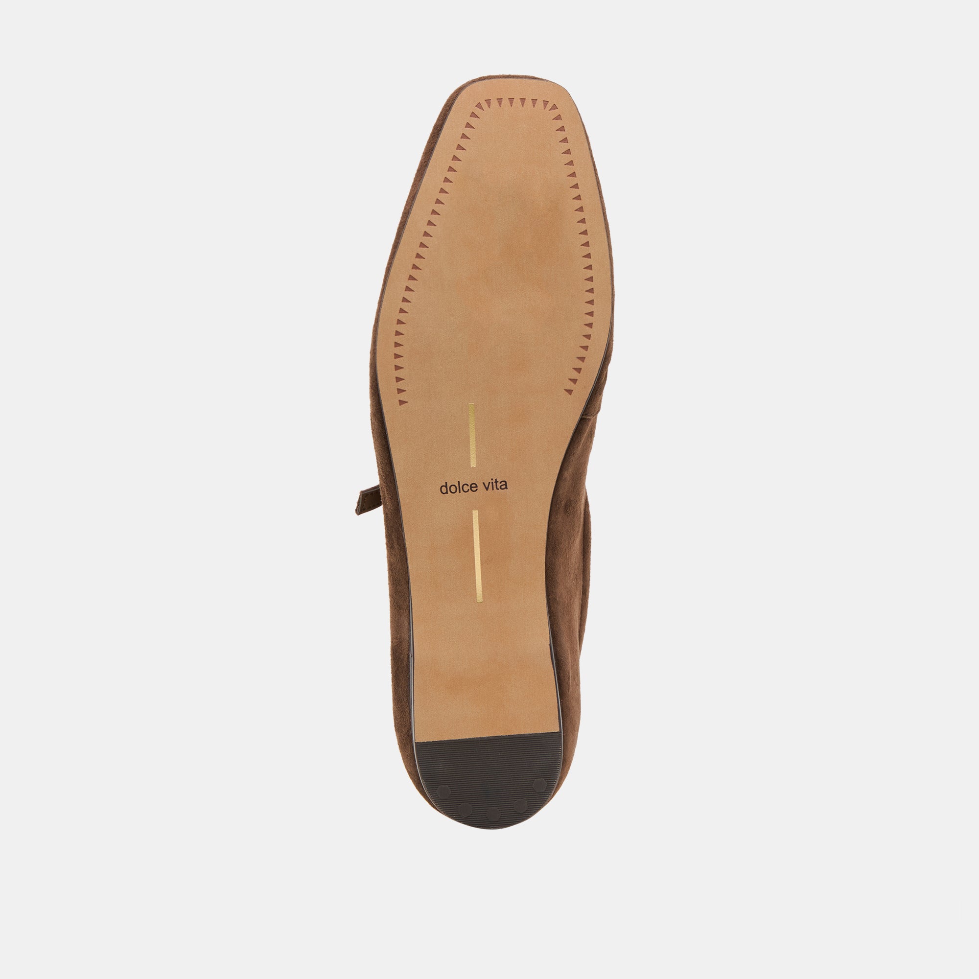 REYES WIDE BALLET FLATS DK BROWN SUEDE - view 9