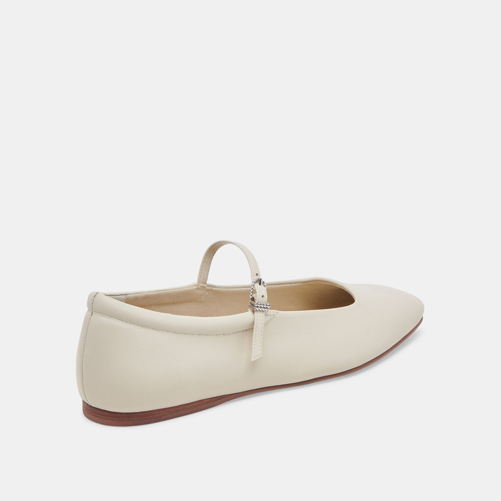 REYES WIDE BALLET FLATS IVORY LEATHER - image 9