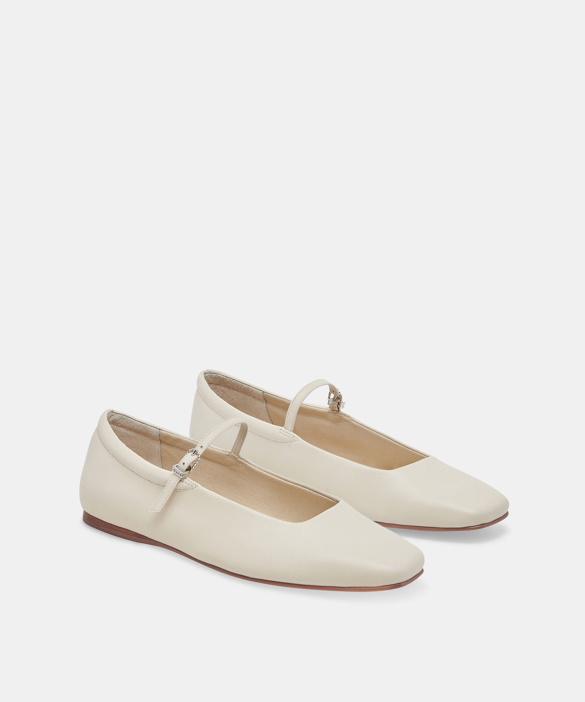 REYES BALLET FLATS IVORY LEATHER - view 2