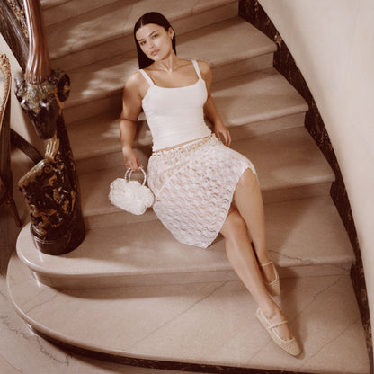 REYES BALLET FLATS LT NATURAL WOVEN RAFFIA