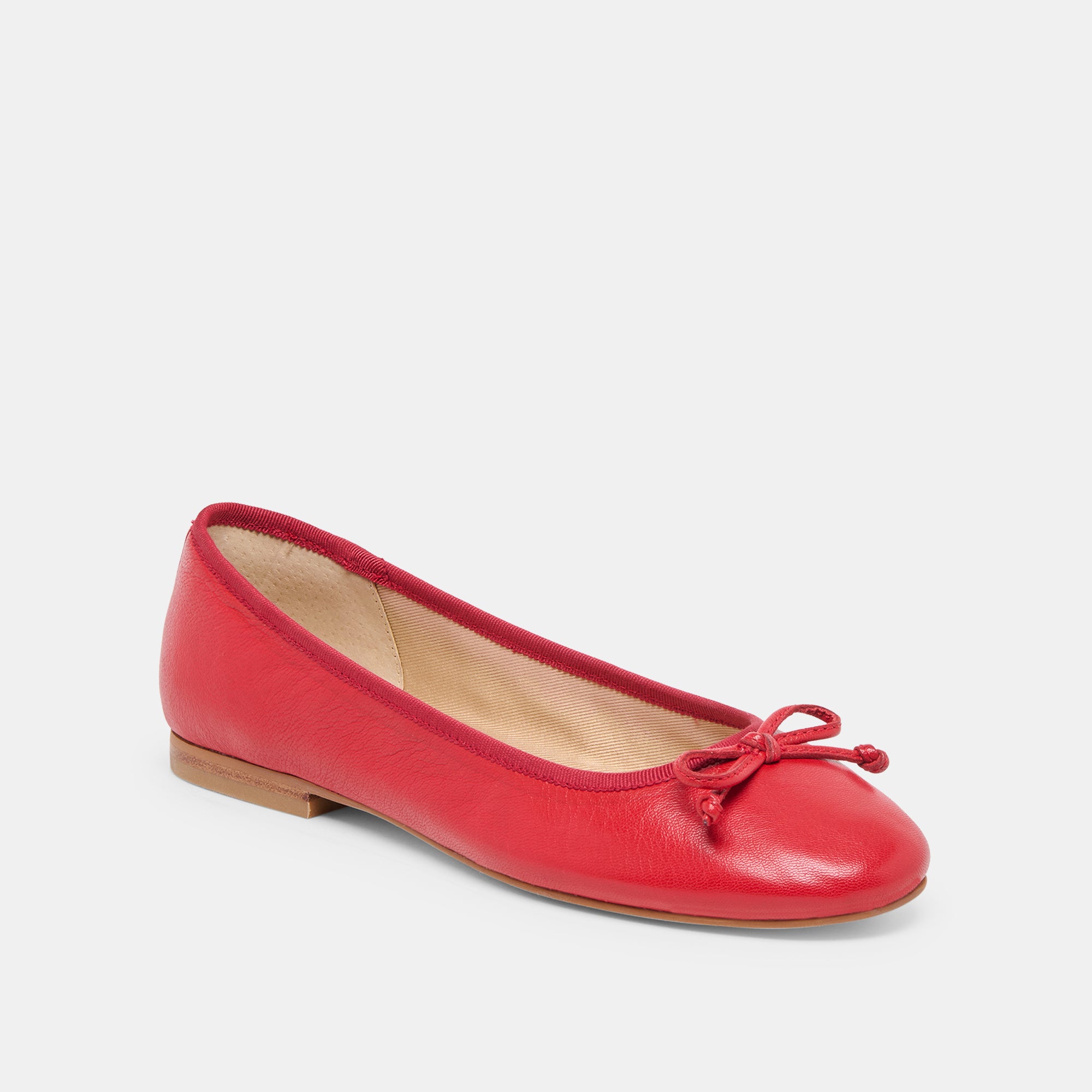 RITLA WIDE BALLET FLATS CHERRY LEATHER - view 2