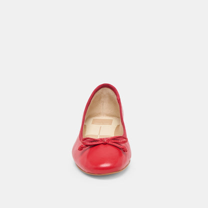 RITLA BALLET FLATS CHERRY LEATHER