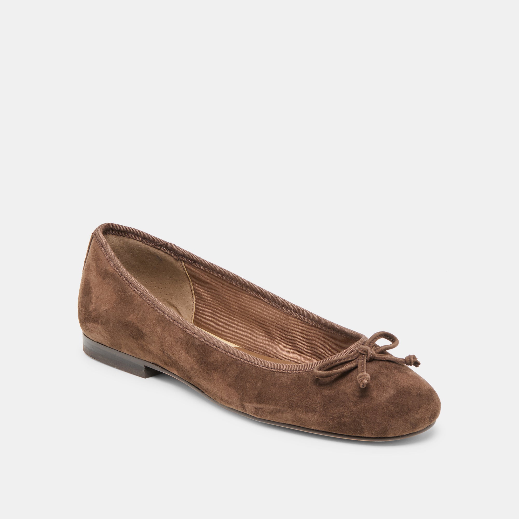 RITLA WIDE BALLET FLATS DK BROWN SUEDE - view 2