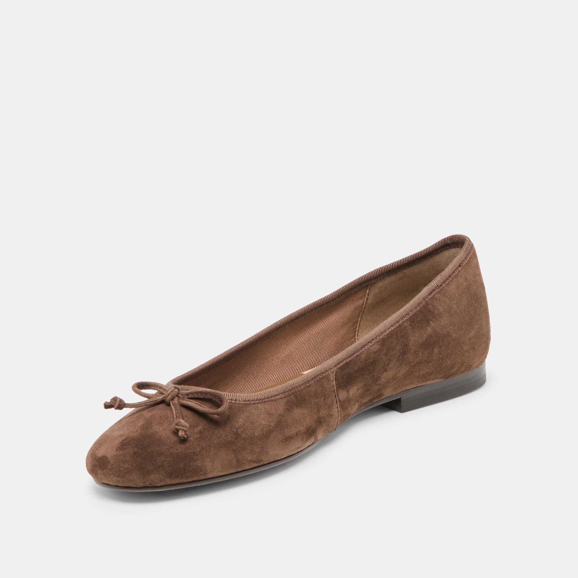 RITLA WIDE BALLET FLATS DK BROWN SUEDE - view 4