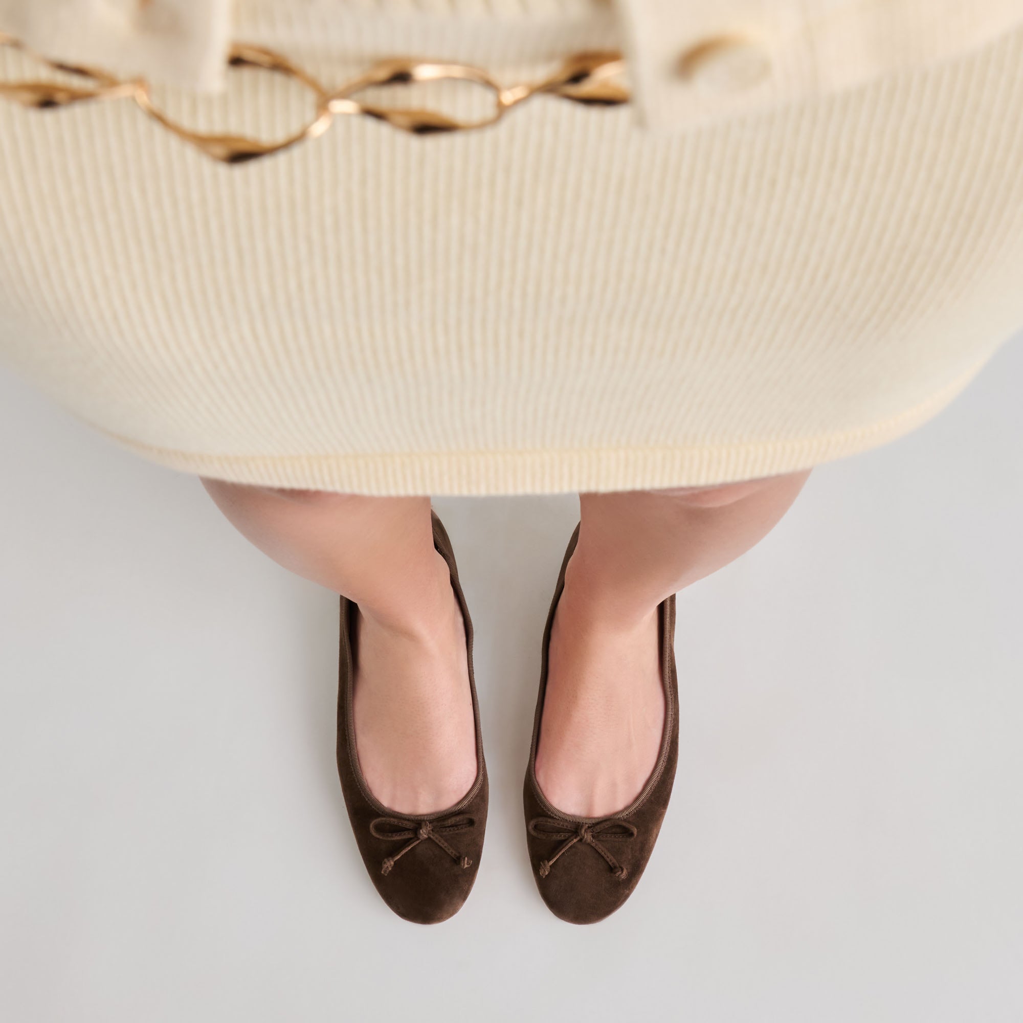 RITLA BALLET FLATS DK BROWN SUEDE - view 4