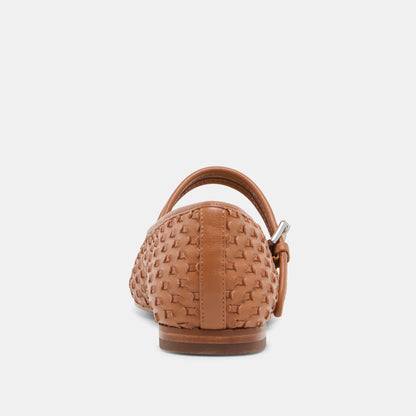 ROSLYN WOVEN BALLET FLATS SADDLE WOVEN LEATHER
