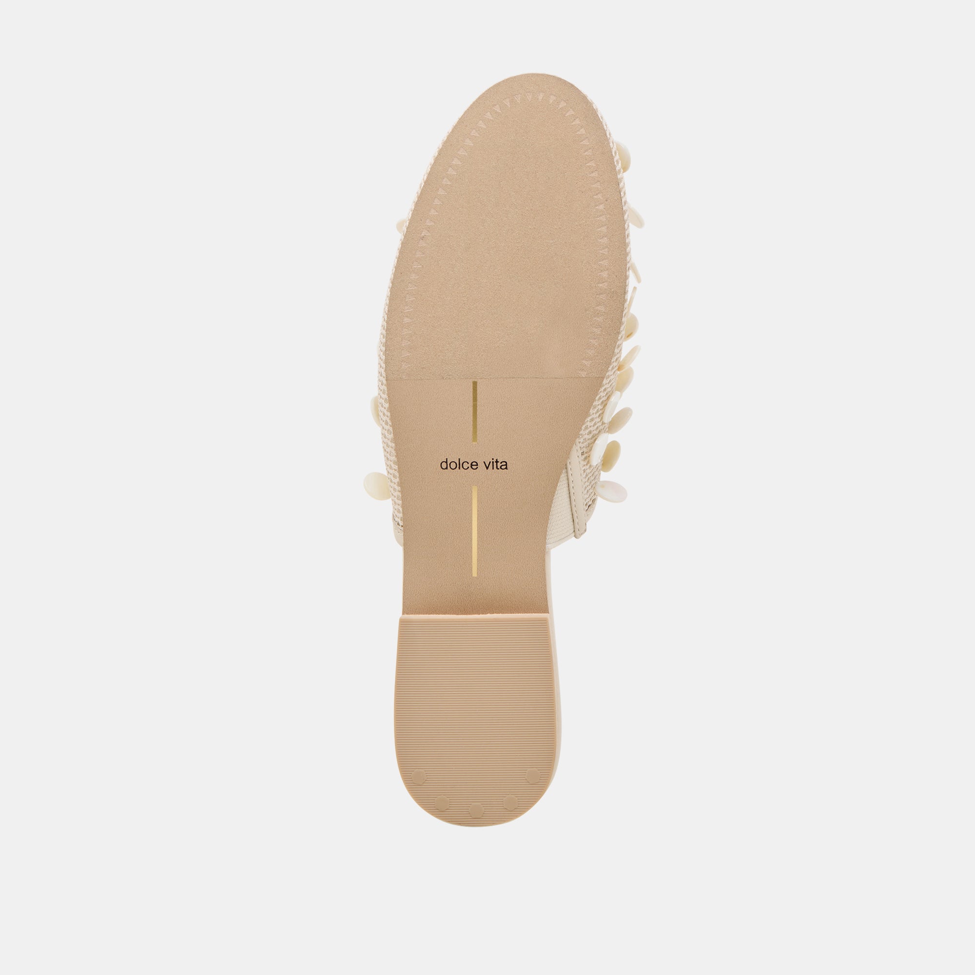 ROVA BEAD FLATS IVORY DISC MESH