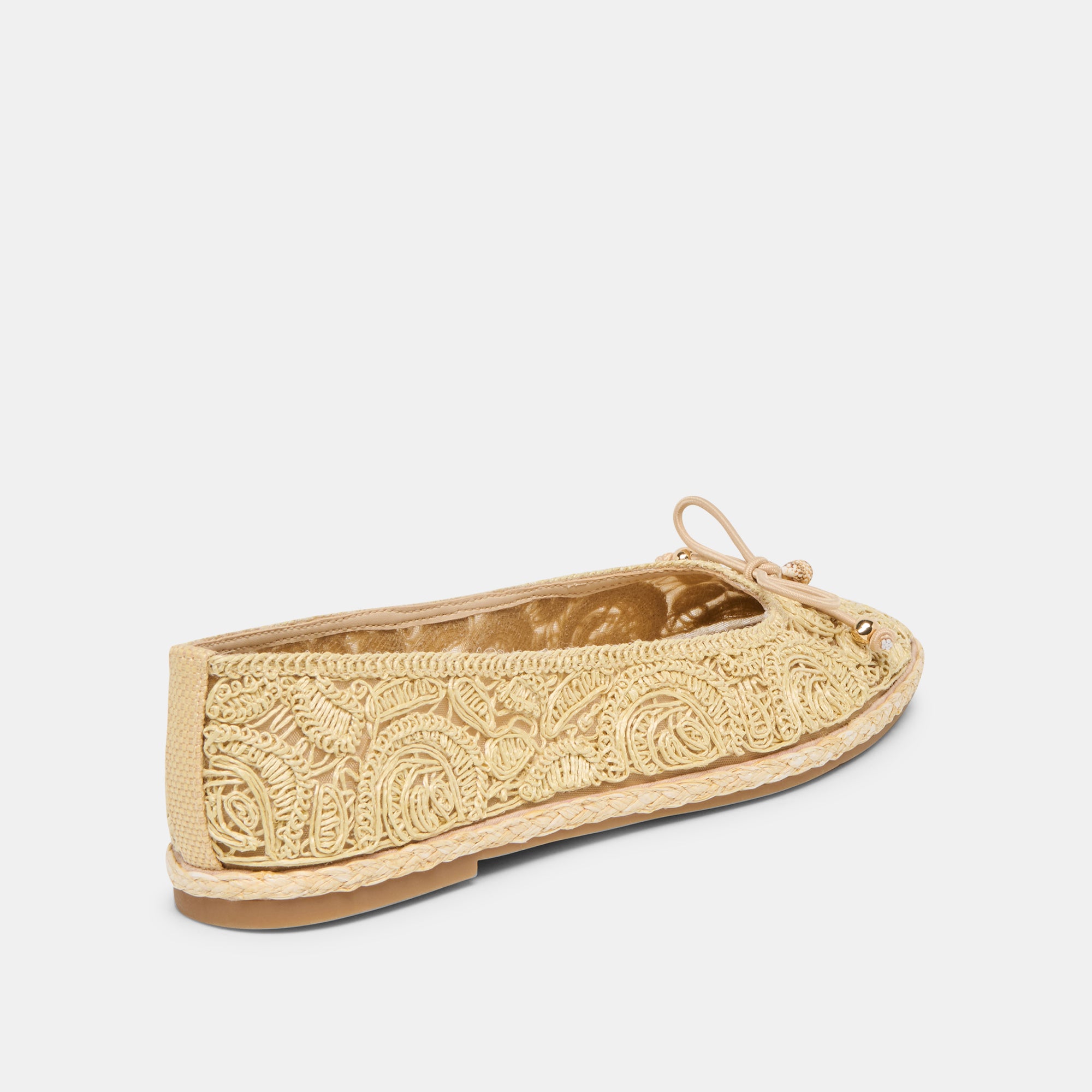 TIANNA BALLET FLATS LT NATURAL RAFFIA LACE - view 5