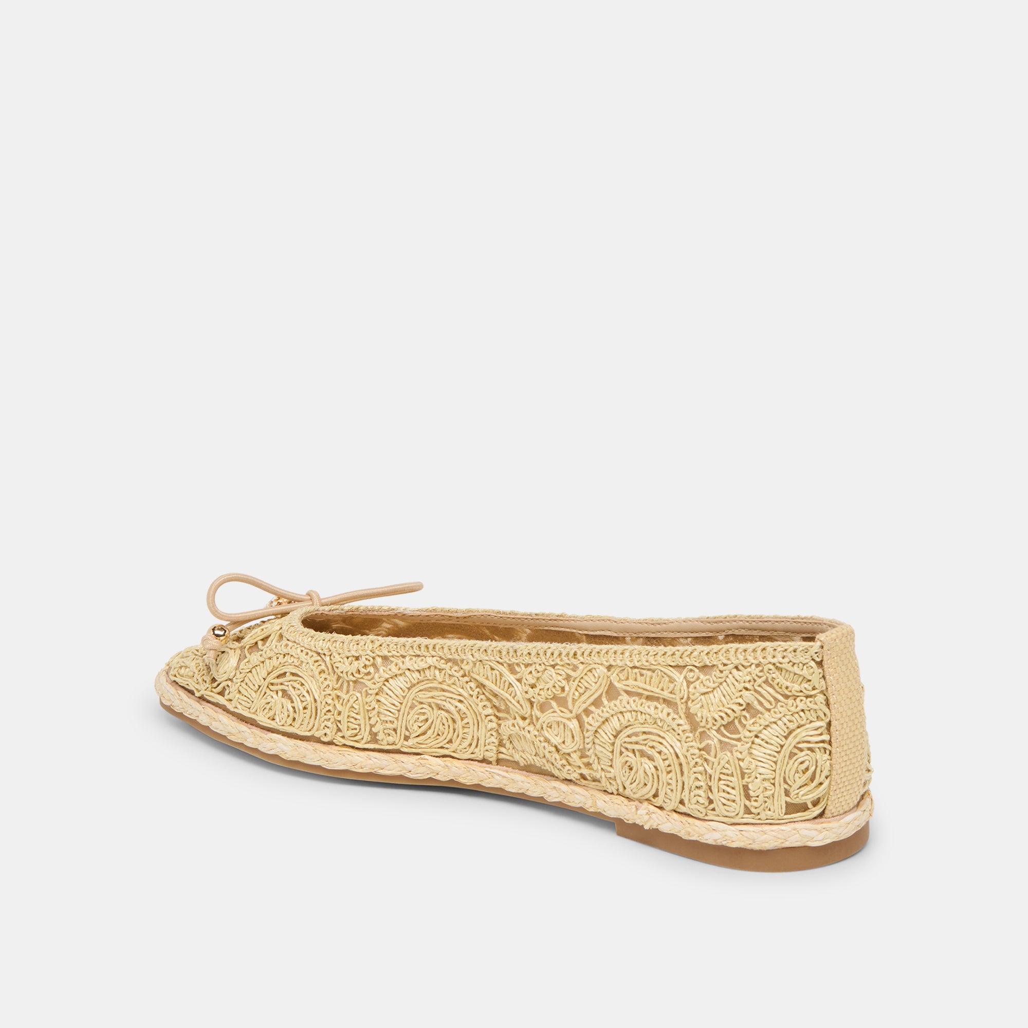 TIANNA BALLET FLATS LT NATURAL RAFFIA LACE - view 7