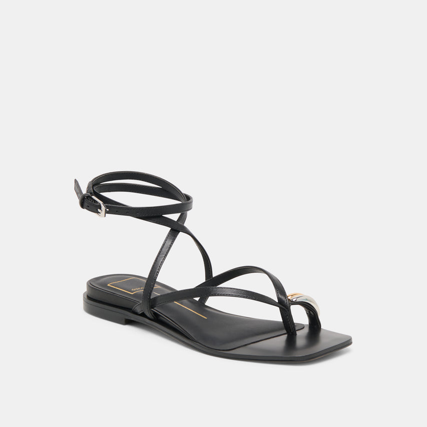 TYRICE SANDALS BLACK LEATHER