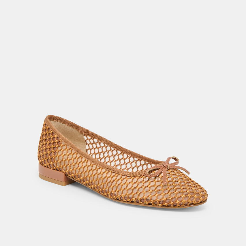 ULICIA BALLET FLATS CORAL WOVEN MESH