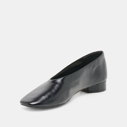 ANDEY BALLET FLATS BLACK LEATHER