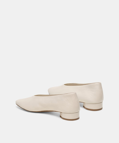 ANDEY HEELS BONE LEATHER