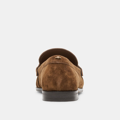 BAXEN LOAFERS CHESTNUT SUEDE