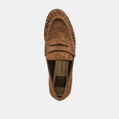 BAXEN LOAFERS CHESTNUT SUEDE