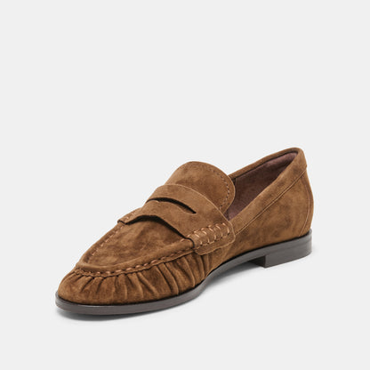 BAXEN LOAFERS CHESTNUT SUEDE