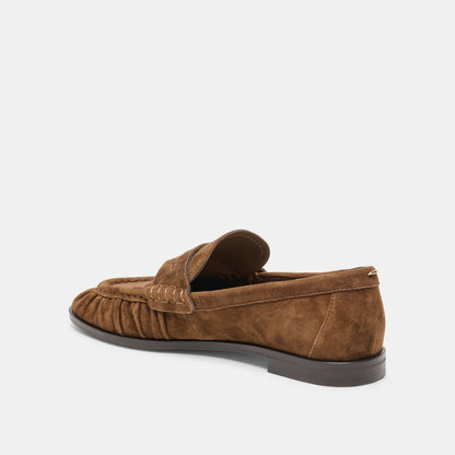 BAXEN LOAFERS CHESTNUT SUEDE