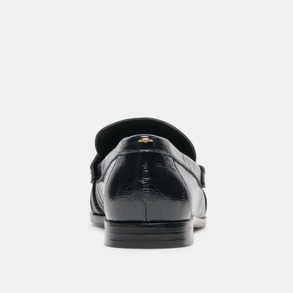 BAXEN LOAFERS NOIR EMBOSSED LEATHER