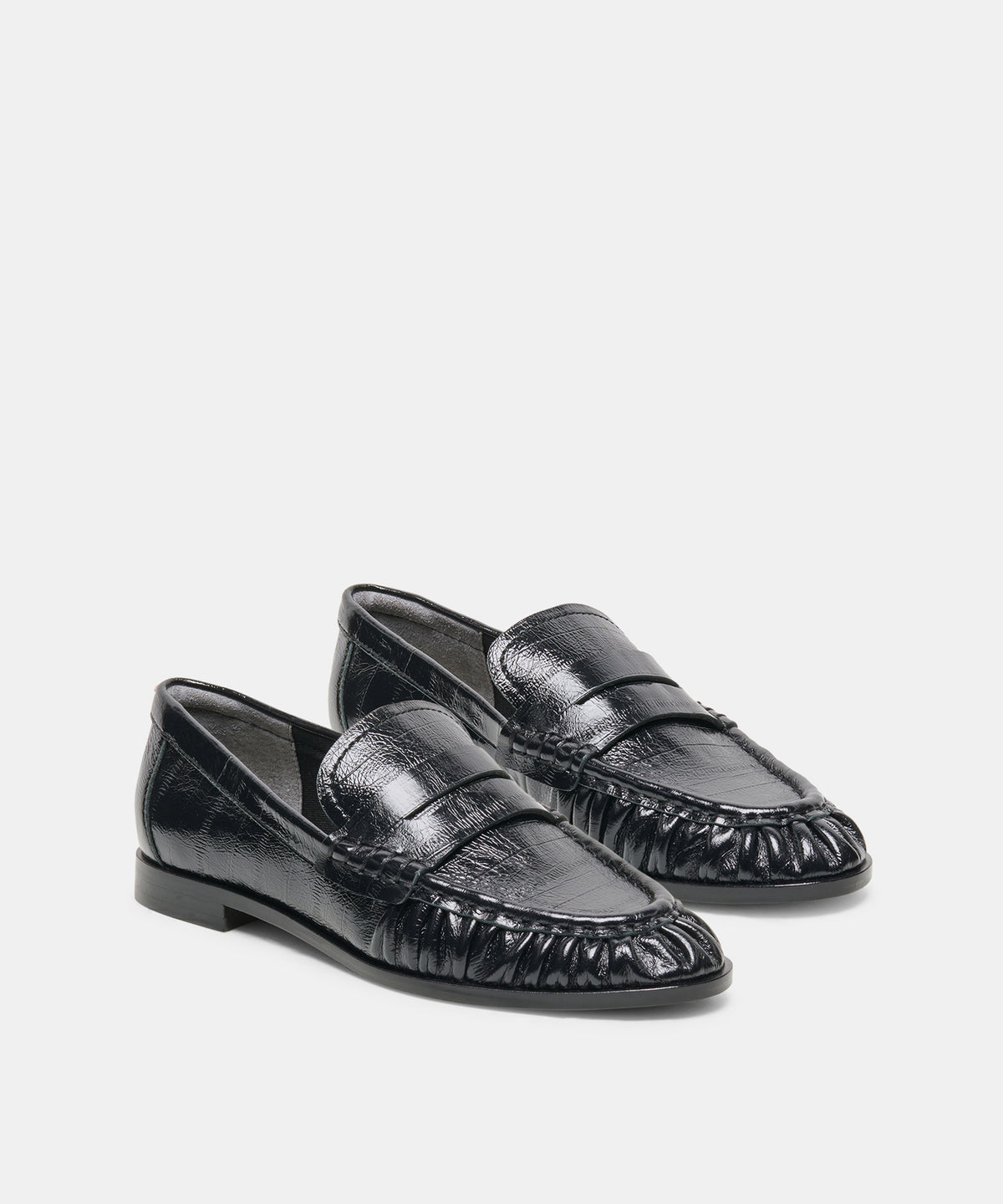 BAXEN LOAFERS NOIR EMBOSSED LEATHER - view 2