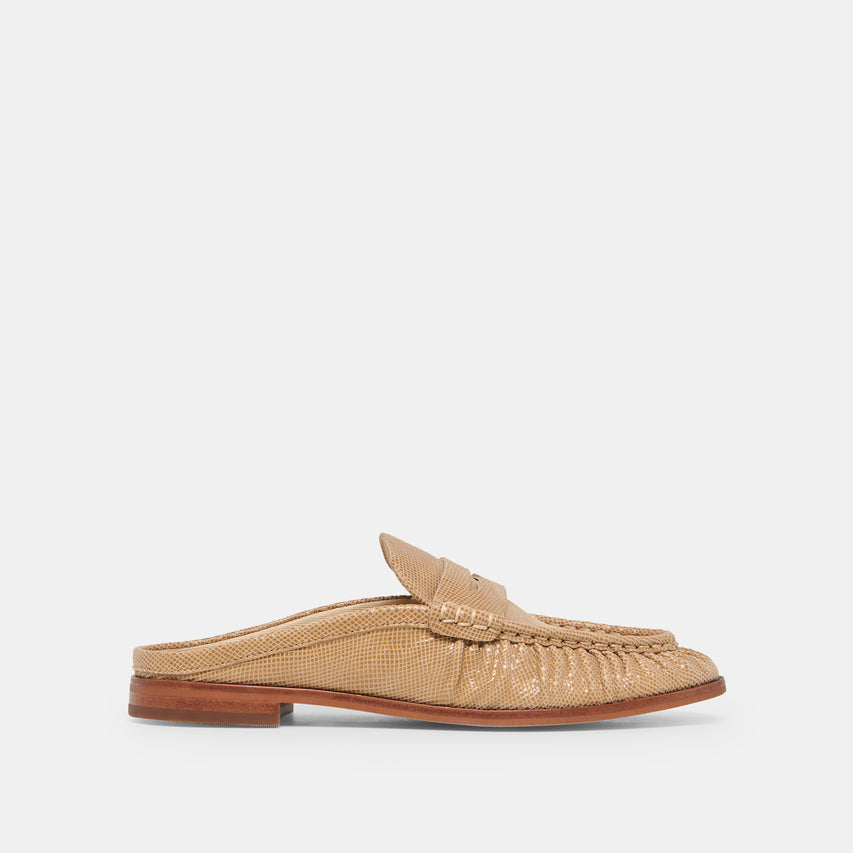 BETZY LOAFERS LATTE EMBOSSED SUEDE