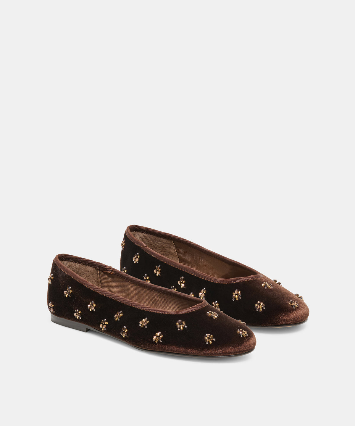 CALIA VELVET  BALLET FLATS CHOCOLATE VELVET - view 2