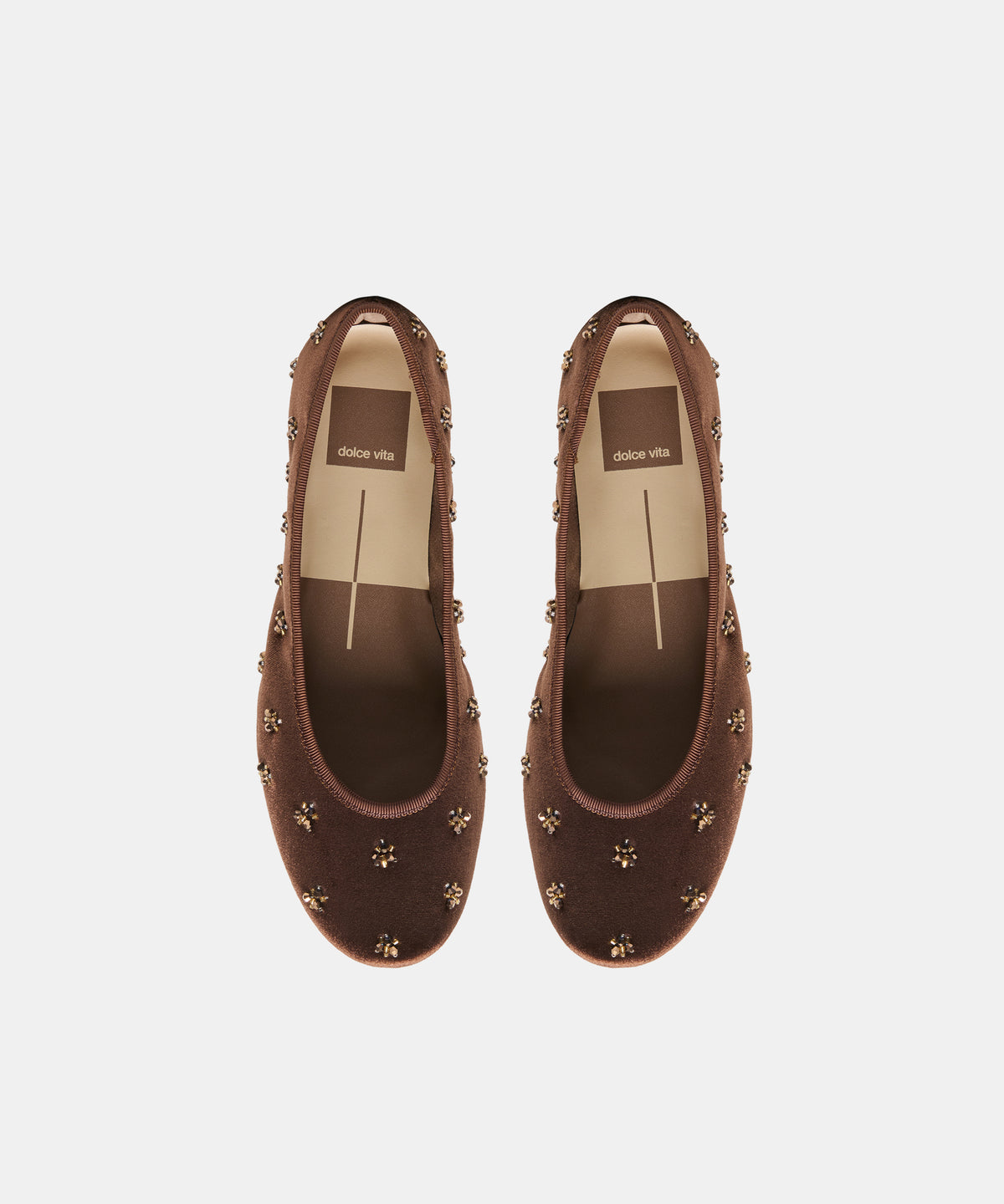 CALIA VELVET  BALLET FLATS CHOCOLATE VELVET - view 3