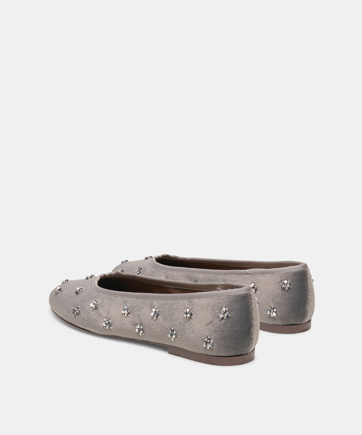 CALIA VELVET BALLET FLATS GREY VELVET - view 6