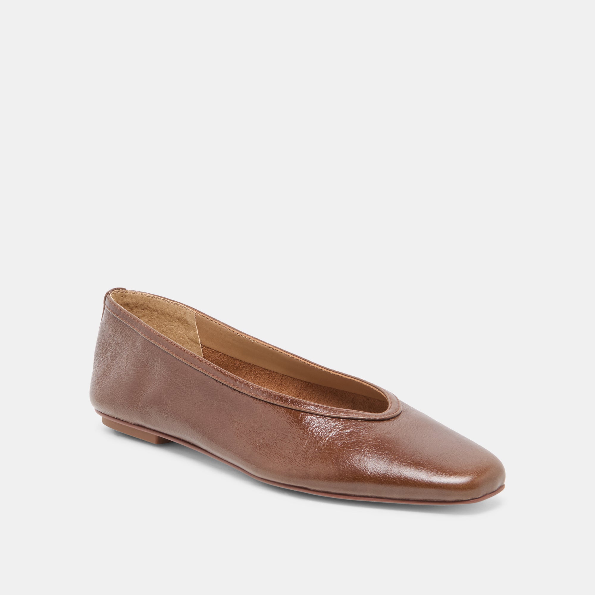 CARET BALLET FLATS RUSSET LEATHER - view 2