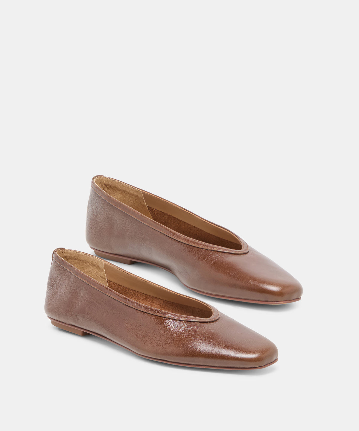 CARET BALLET FLATS RUSSET LEATHER - view 2