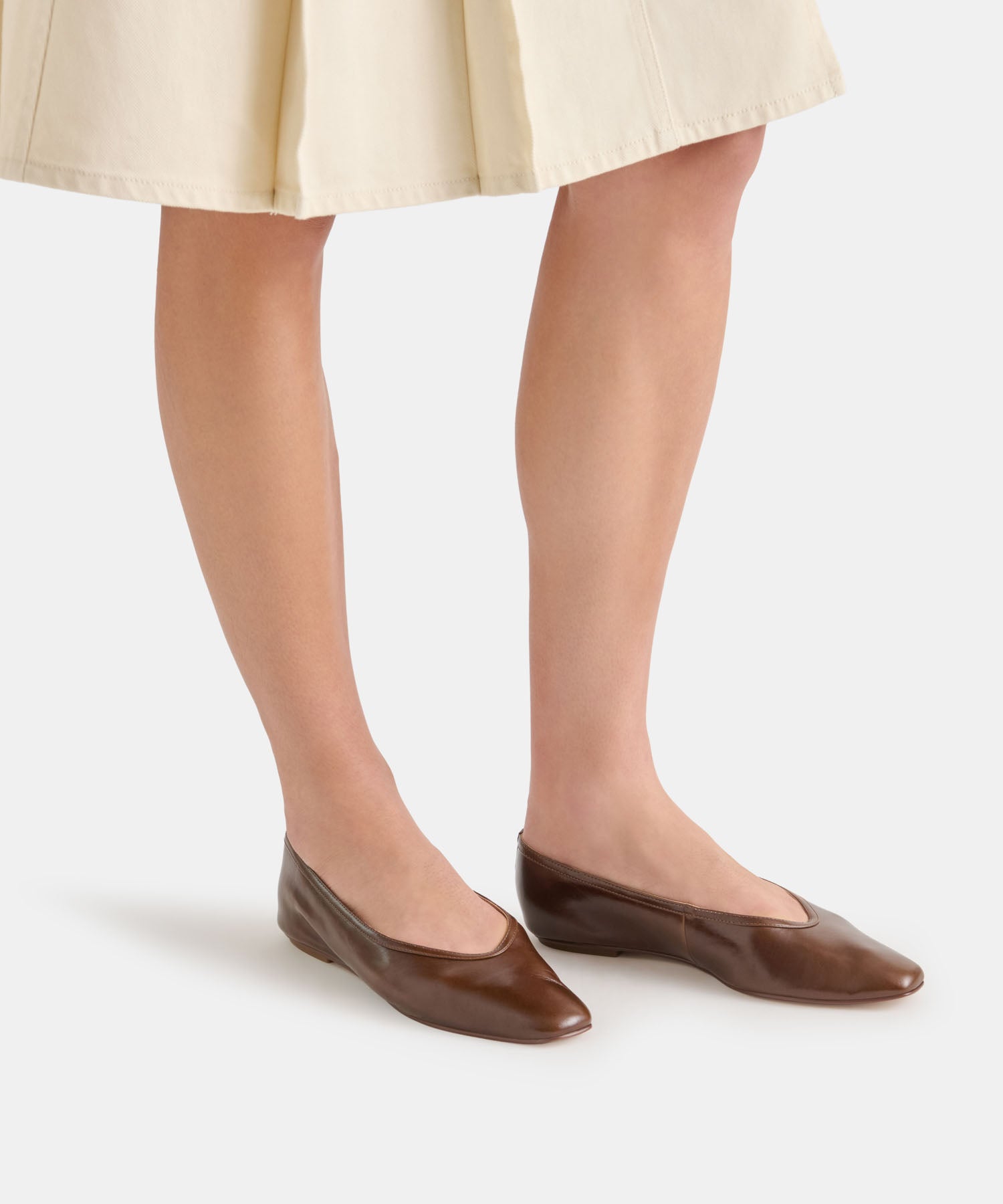 CARET BALLET FLATS RUSSET LEATHER - view 2