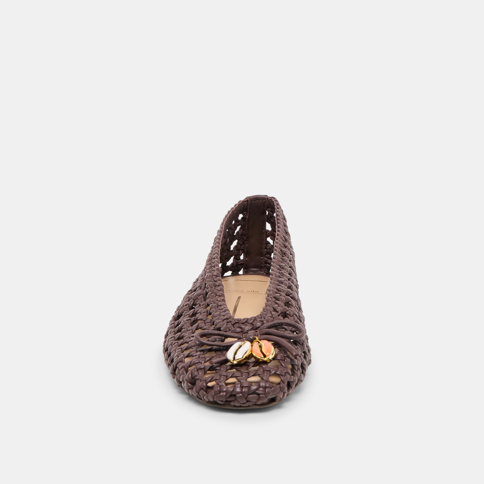 CASON BALLET FLATS DK BROWN WOVEN LEATHER - view 8