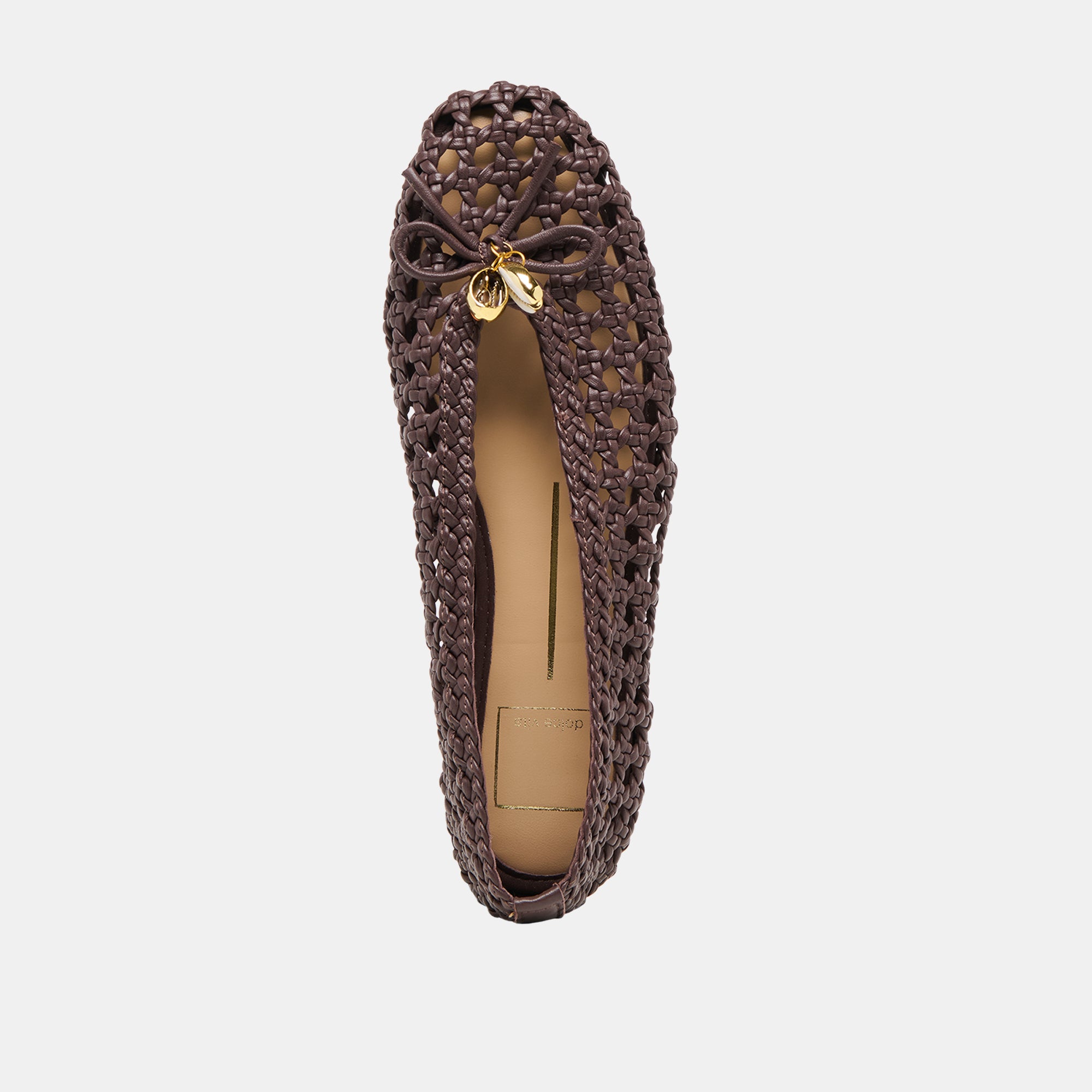 CASON BALLET FLATS DK BROWN WOVEN LEATHER - view 10