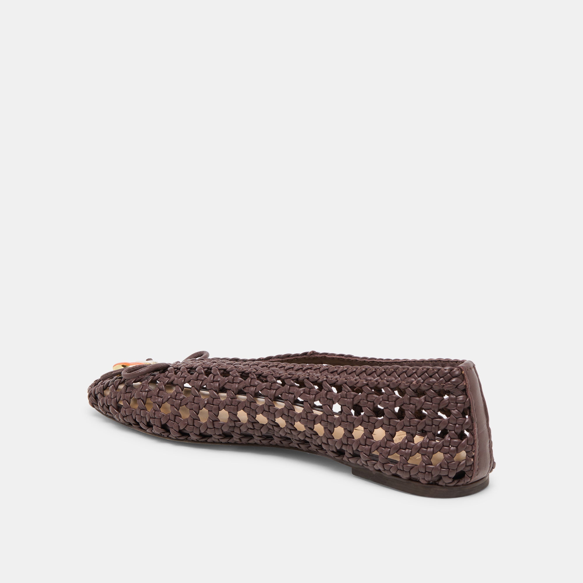 CASON BALLET FLATS DK BROWN WOVEN LEATHER - view 7