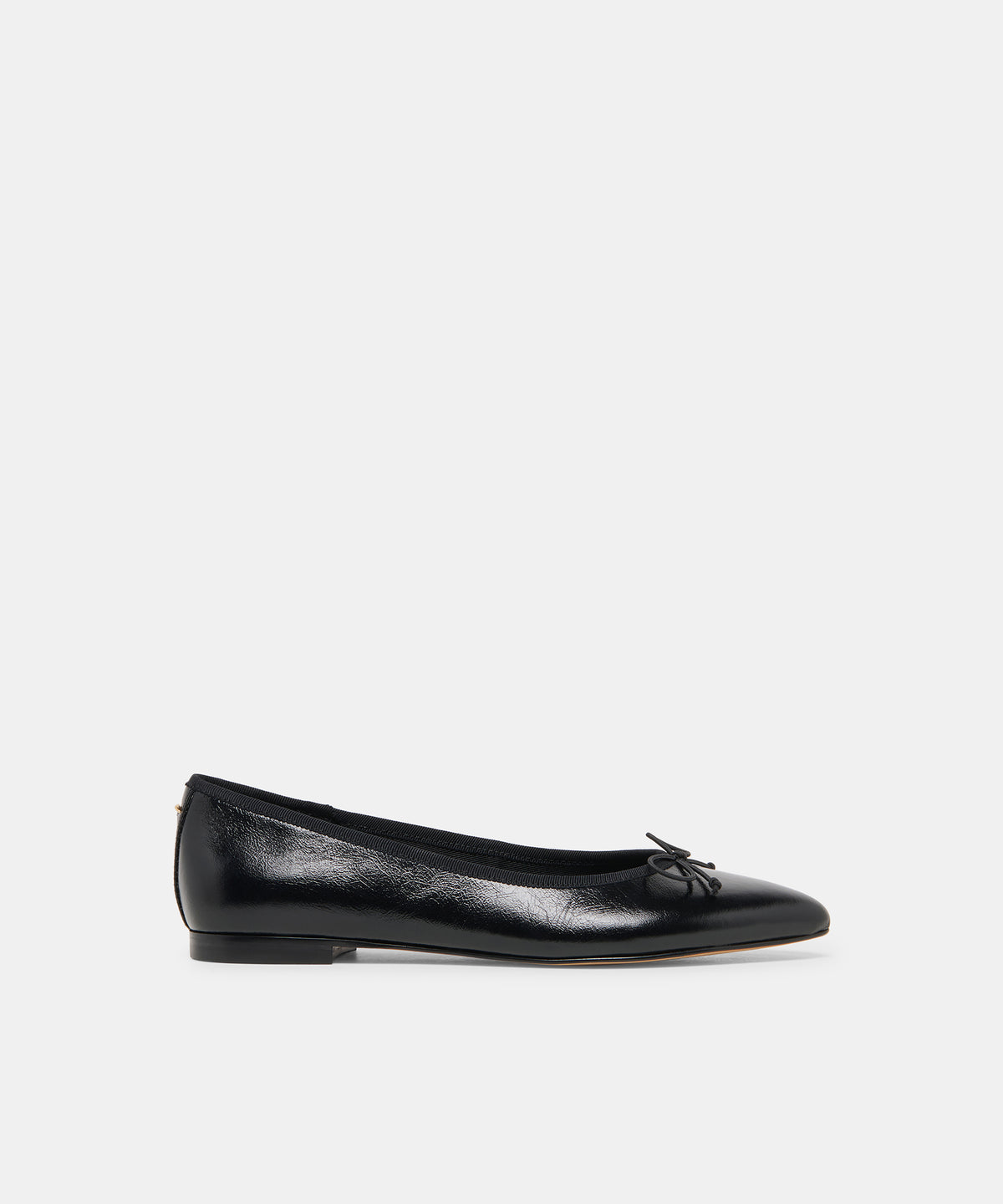 CELIO Black Leather Pointed Closed-Toe Ballet Flats | Dolce Vita
