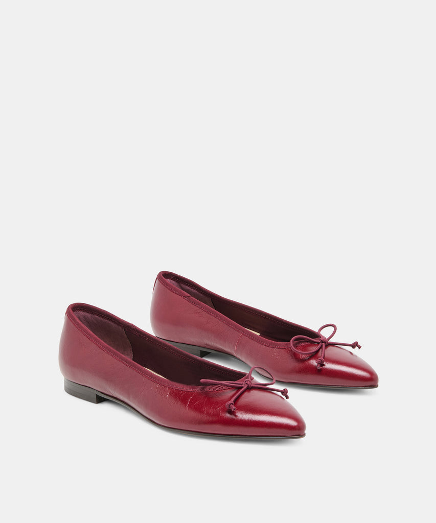 CELIO BALLET FLATS GARNET LEATHER