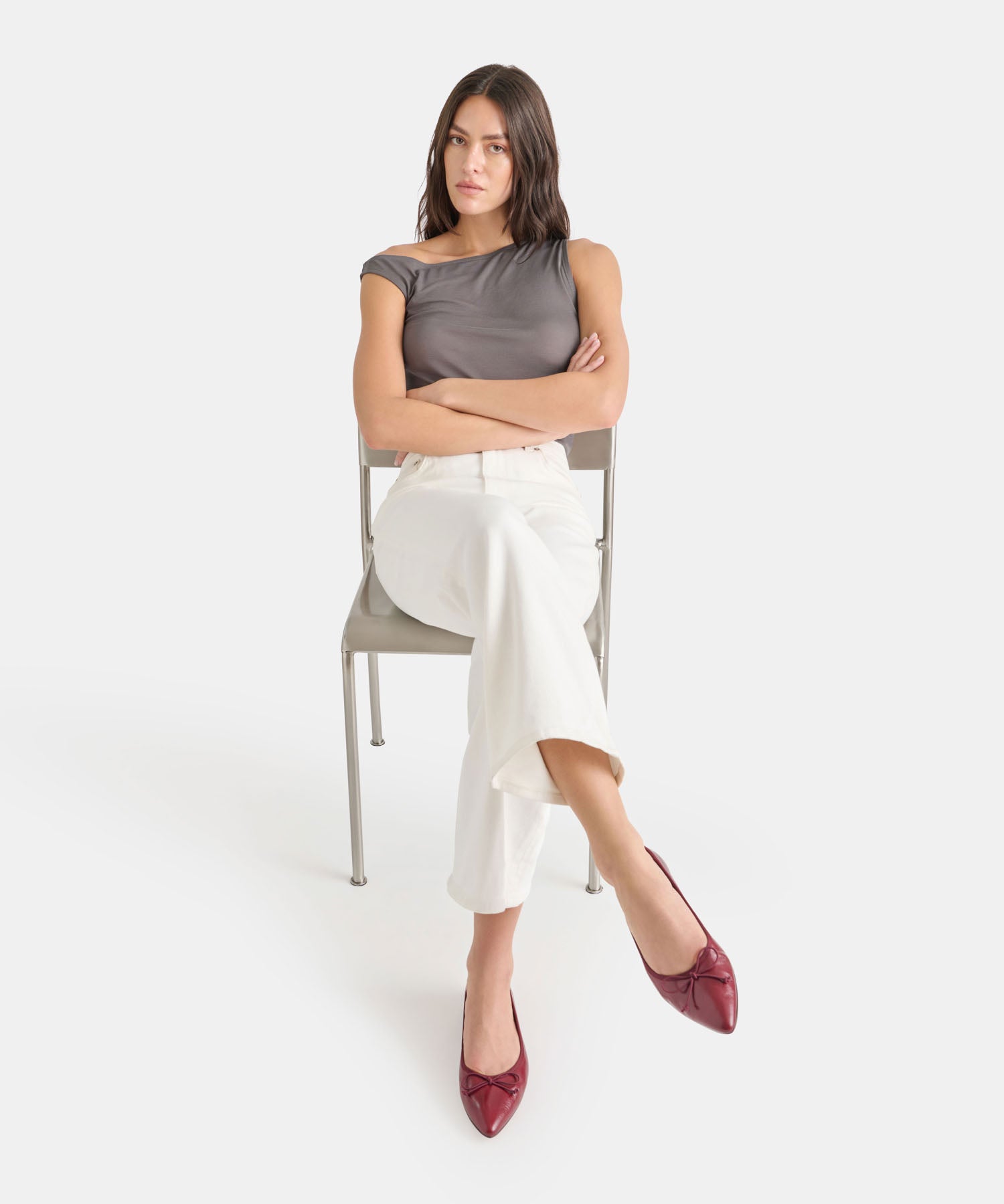 CELIO BALLET FLATS GARNET LEATHER - view 2