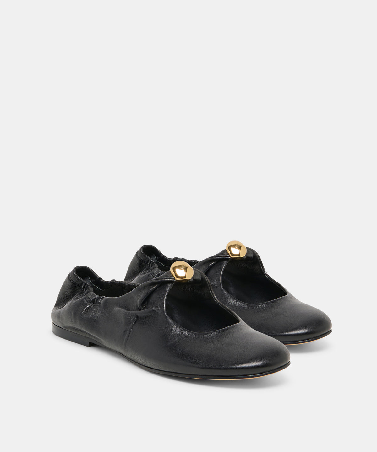 CORNEL FLATS BLACK LEATHER - view 2