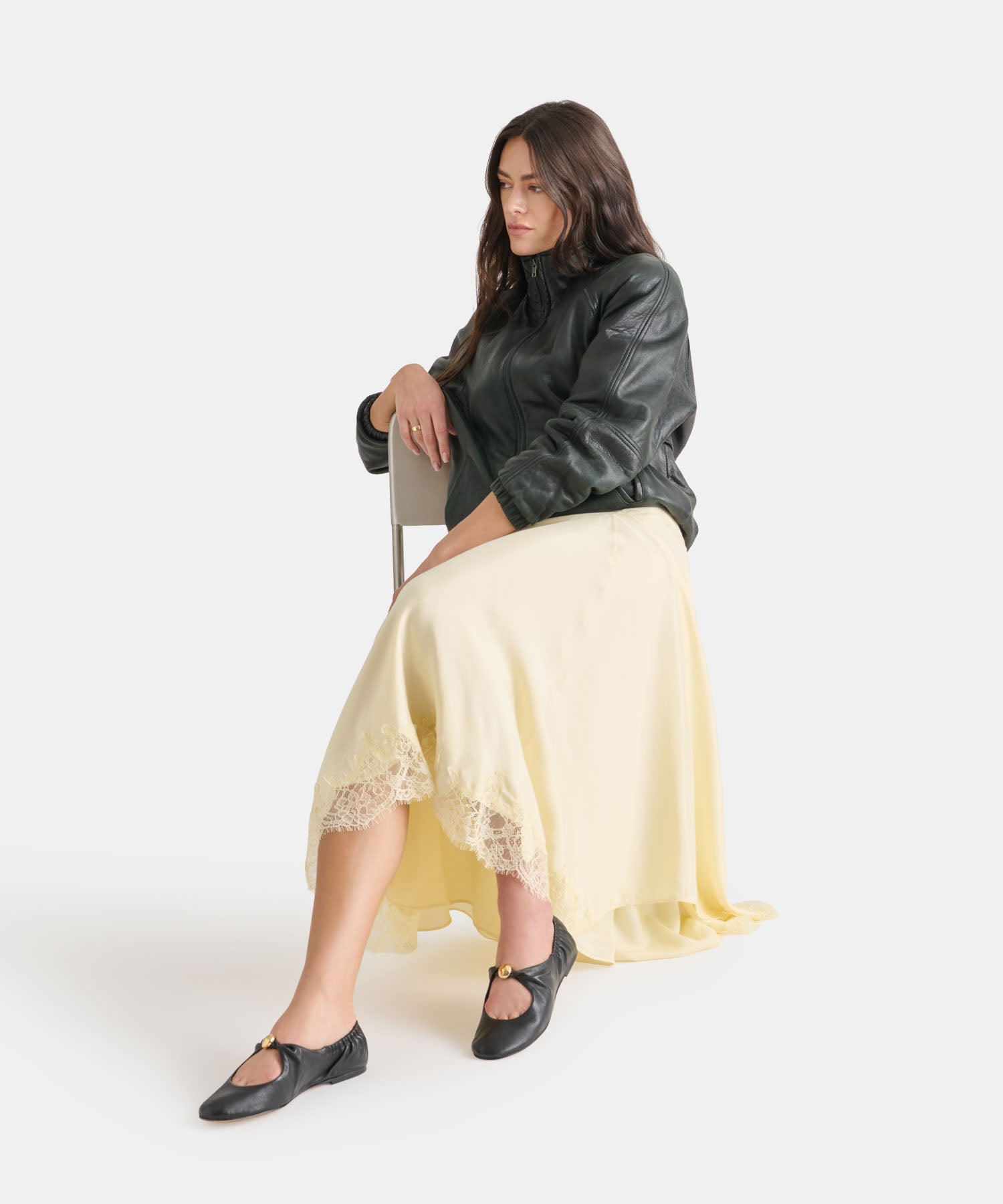 CORNEL FLATS BLACK LEATHER - view 2