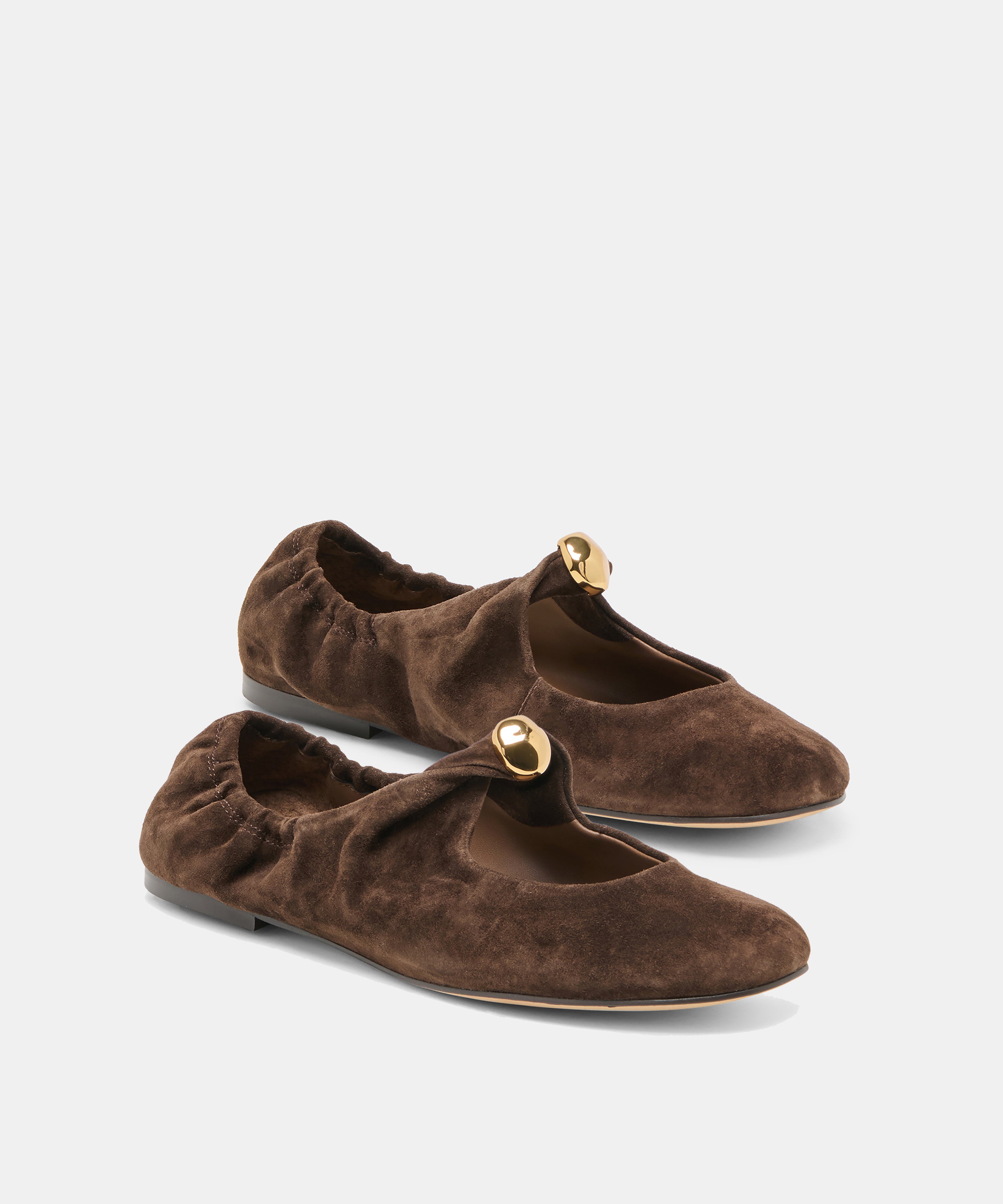 CORNEL FLATS DK BROWN SUEDE - view 3