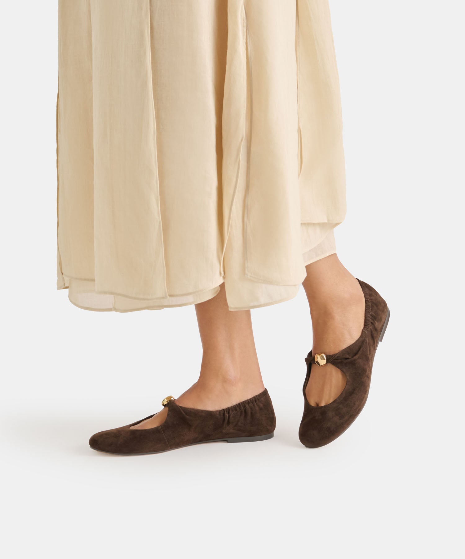 CORNEL FLATS DK BROWN SUEDE - view 2