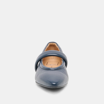 FERA BALLET FLATS NAVY LEATHER