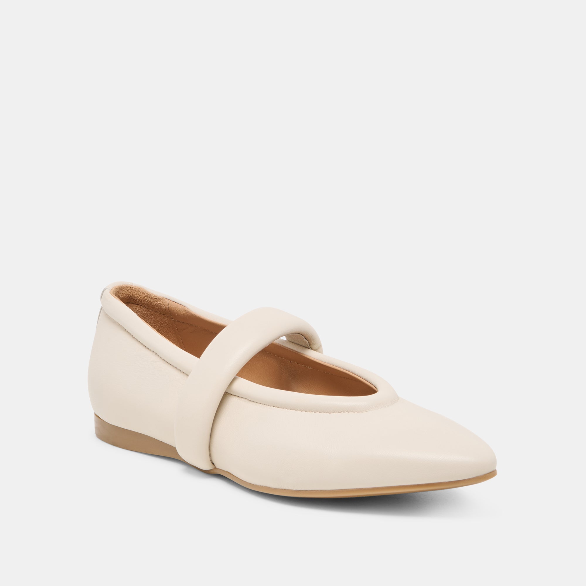 FERA BALLET FLATS OFF WHITE LEATHER - view 2
