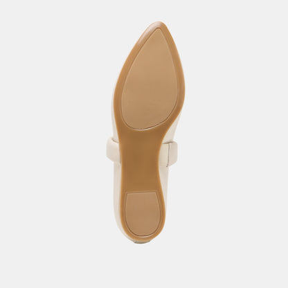 FERA BALLET FLATS OFF WHITE LEATHER