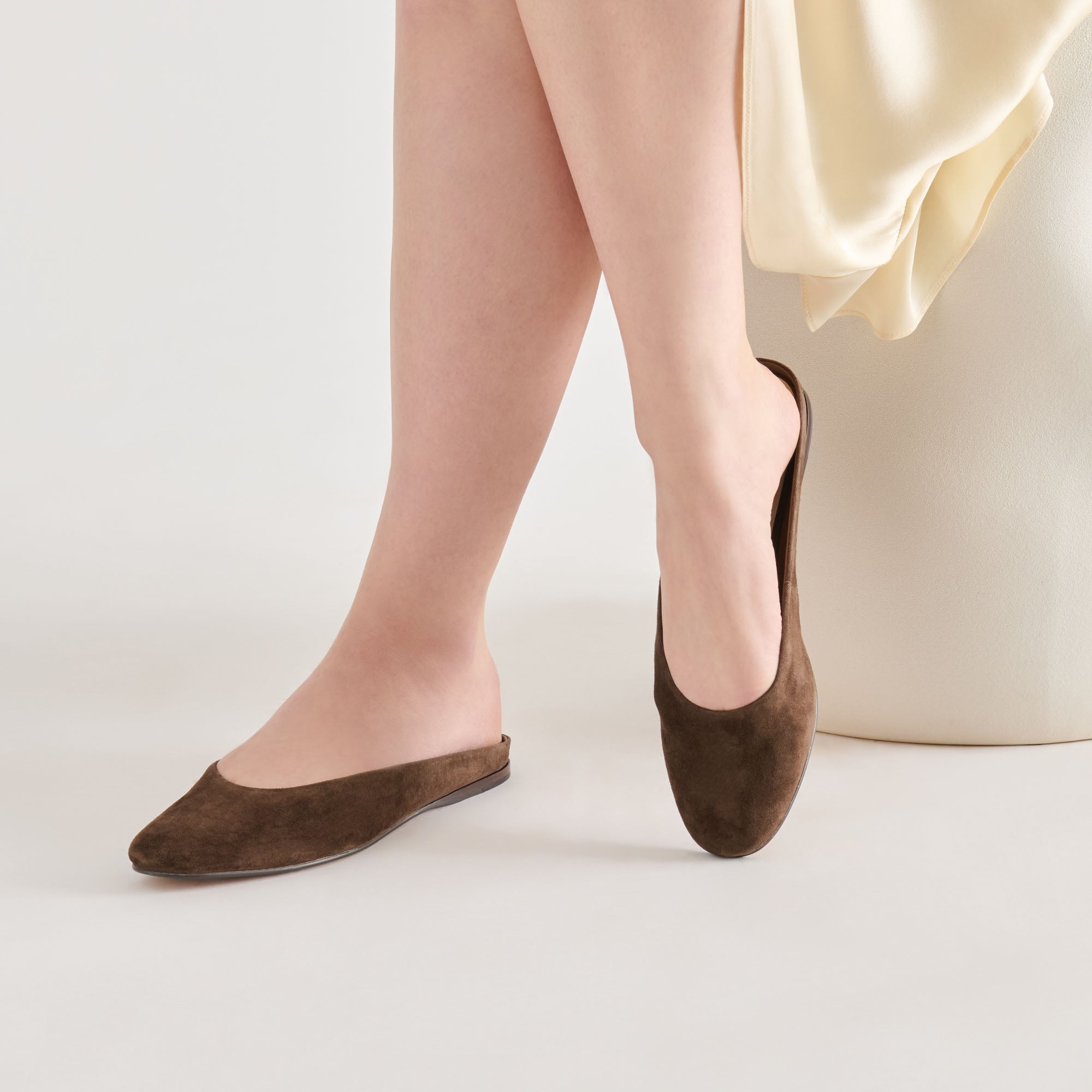 EILA FLATS DK BROWN SUEDE - view 5