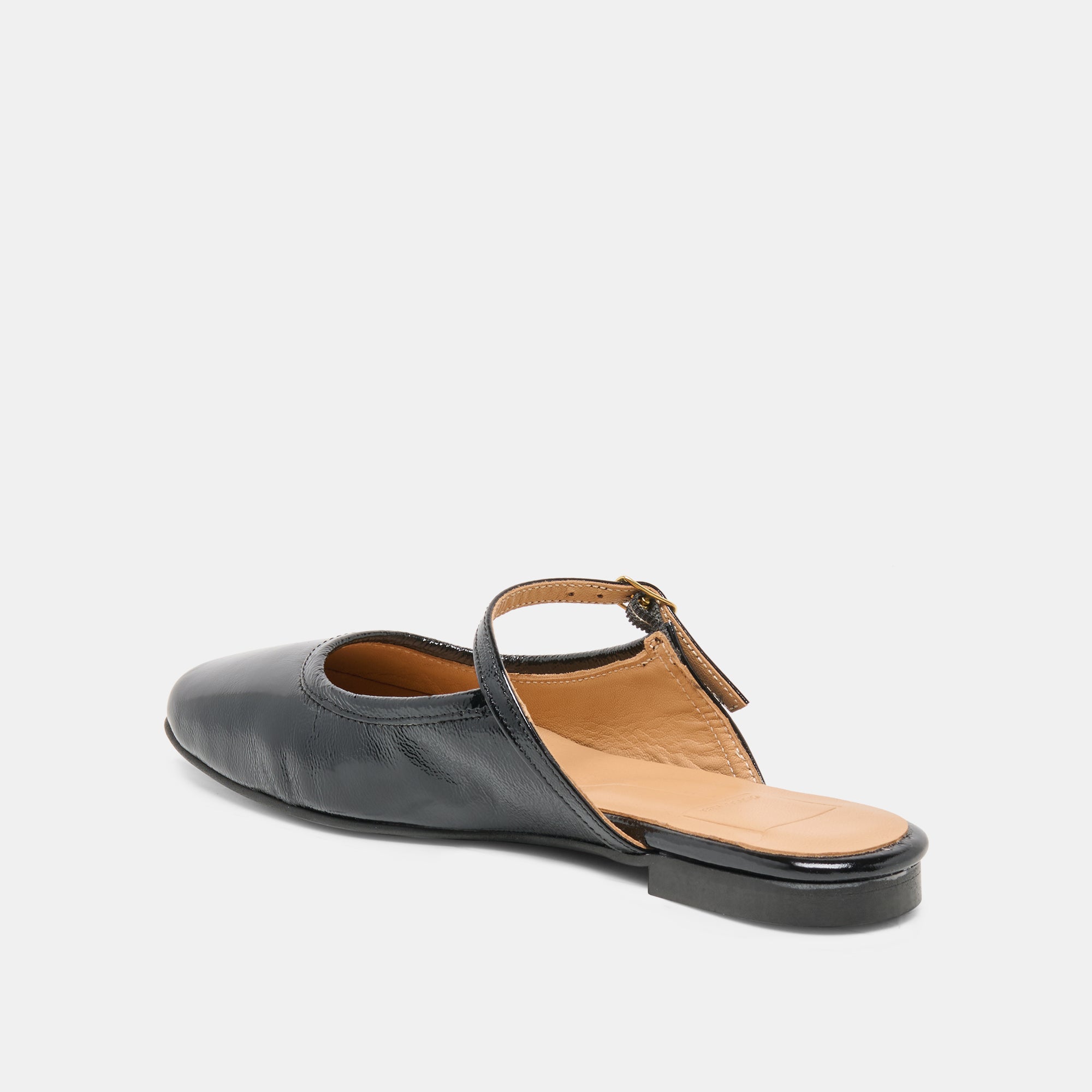 ELIO FLATS BLACK LEATHER - view 5