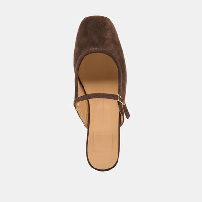 ELIO FLATS DK BROWN SUEDE