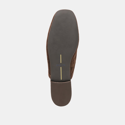 ELIO FLATS DK BROWN SUEDE