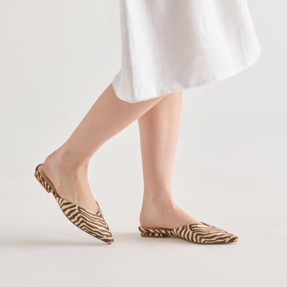 ELM FLATS BEIGE ZEBRA RAFFIA