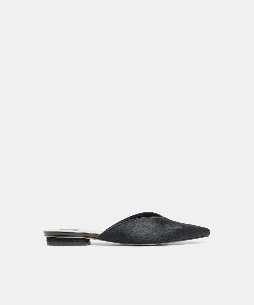 ELM Nero Calf Hair Flats | Dolce Vita